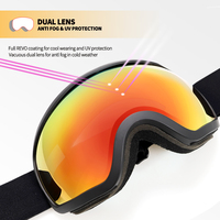 Yijia optique personnalisé marque Logo neige lunettes PC Anti-buée lentille UV400 Protection OTG vente en gros Snowboard Ski lunettes fabrication