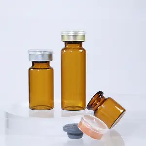 Wholesale custom clear/amber vial 2 ml 3ml 4ml glass vial medicine vial for logo