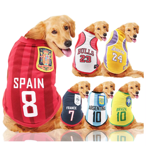 Envío Rápido Ropa de Primavera y Verano para Perros Grandes, Medianos y Pequeños, Gatos, Disfraces para Mascotas, Camiseta, Jersey de Fútbol - Product Image 1