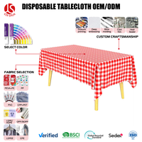 Nappe en plastique KIN SHUN, imperméable et résistante à l'huile, couleur personnalisée, pour tables rectangulaires de fête – Grande Vente