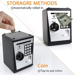 Mini Caja de Ahorros de cajero automático para dinero real, alcancías de voz electrónica, contraseña de huella dactilar, caja de seguridad para niños, regalo de cosas geniales - Product Image 3