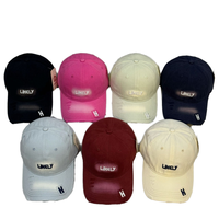Gorra de béisbol unisex vintage para mujer, con parte superior suave desgastada, bordado facial, efecto adelgazante, patrón de letras, tela común