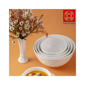 Mini cuencos de cerámica blanca de 4,5 pulgadas de Long Phuket Group con tapa para restaurantes, hoteles, restaurantes - Product Image 6