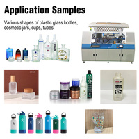 Nouvelle ligne complète de sérigraphie automatique pour bouteilles carrées et ovales avec traitement à la flamme intégré et sécheur UV LED haute vitesse