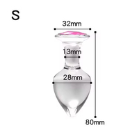 Ensemble de 3 dilatateurs anaux en verre transparent, jouets sexuels pour femmes et hommes