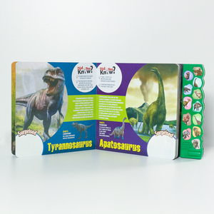 12 botones para niños, juguete de Regalo perfecto interactivo, <span class=keywords><strong>libro</strong></span> de sonido de dinosaurio rugido realista con paquete de 12 figuras de juguete - Product Image 6