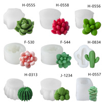 3D stereo skopische saftige Kerzen silikon formen, DIY Aroma therapie Gips Sukkulenten formen, hand gefertigte Topfpflanzen formen