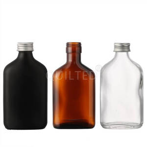 Flacon plat personnalisé boisson vin glace <span class=keywords><strong>café</strong></span> infusé à froid bouteille en verre avec couvercles - Product Image 3