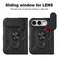 Coque Duo pour iPhone avec anneau métallique, support magnétique pour voiture, protection coulissante pour objectif, coque antichoc, coque rigide pour iPhone 18 Pro Max
