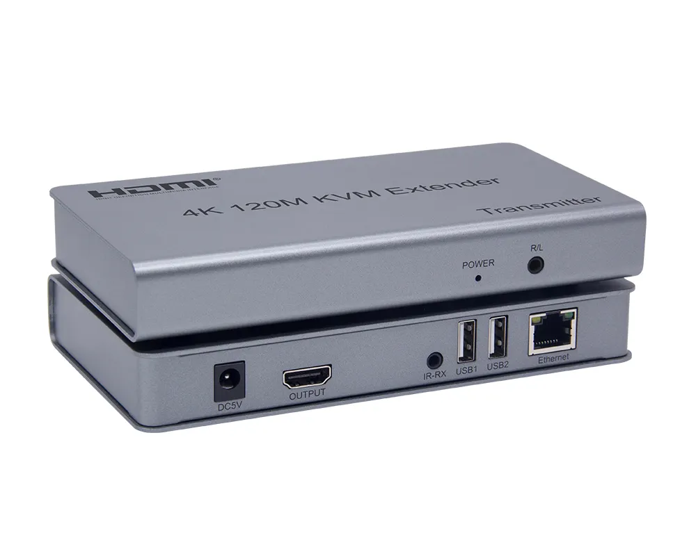 HD-MI kvm hd केबल एक्सटेंडर ईथरनेट 4k 120 मीटर rj45 cat5e cat6 (hdk120)