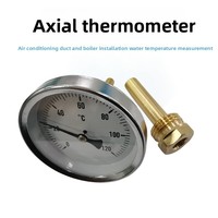 Termómetro Bimetálico de Suministro Directo, Medidor de Temperatura de Acero Inoxidable 4-20mA, Resistente a Impactos, Tipo Universal Radial/Axial con Dial