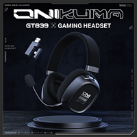 Headset OEM ONIKUMA GT839 2.4G Nirkabel Tipe C Tri-mode Head-mounted Over-ear Gaming dengan Mikrofon