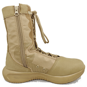 Lightweight Combat <strong>Boot</strong> for Men Breathable Ankle <strong>Boots</strong> with <strong>Zip</strong> Closure All Season for <strong>Work</strong> &amp; Motorcycles - Product Image 2