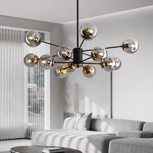 En iyi fiyat Modern lüks avize Led tavan aydınlatma amerikan tasarım cam restorasyon raliving kolye oturma odası için - Product Image 1