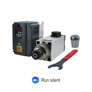 มอเตอร์แกนหมุนความเร็วสูง HLTNC 24000RPM ER32 AC กำลัง 6 กิโลวัตต์ พร้อม VFD 7.5k สำหรับงานกัดเซาะเซรามิก ระบายความร้อนด้วยอากาศ - Product Image 3