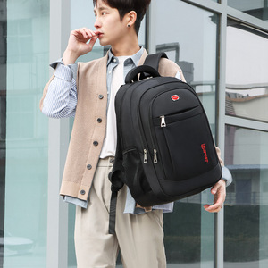 Laptop <b>Backpack</b> Large Capacity <b>With</b> Laptop <b>Compartment</b> For Men Business Travel Sports Students Casual Use Black - Product Image 2
