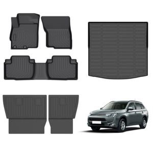 Alfombrillas Protectoras para Coche de Calidad Garantizada, Accesorios Interiores, Alfombrillas Económicas para Mitsubishi Outlander 5 Plazas 2014-2020 - Product Image 1