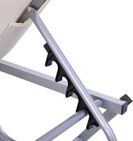 Chaise longue réglable en aluminium avec dossier en textilène maillé, 5 positions, pour extérieur, jardin et patio