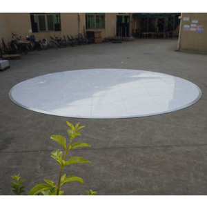 Plancher rond en contreplaqué emboîtable, blanc brillant, pour extérieur, pour la décoration de fêtes - Product Image 3