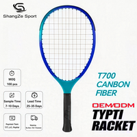 Raquette de sport en fibre de carbone personnalisée SHANGZE SPORT TYPTI, légère, haute rotation, portable, tennis, fournisseur d'usine OEM ODM