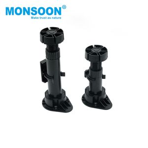 Hardware Fitting 80/100/120/150mm Kitchen Cabinet <b>Table</b> <b>Leg</b> Plastic Black Height <b>Adjustable</b> Feet Furniture Sofa <b>Leg</b> Leveler - Product Image 1
