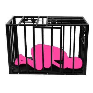 BANSEY Cage de bondage roulante SM avec appui-tête, Port Panca sottomissione, Fesselstuhl, Cage de bondage pour adultes - Product Image 1