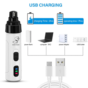 Amoladora de Uñas Recargable para Mascotas, Segura para Perros y Gatos, Pulidora Eléctrica de Uñas de Bajo Ruido, Herramienta de Aseo - Product Image 3