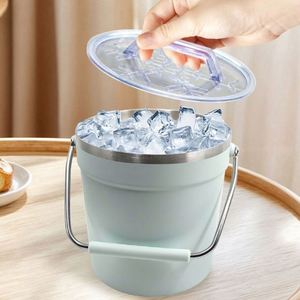 Custom logo 2L 4L 8L Cocktail Champagne Wine Beer Hosting Stainless Steel for Large Parties Vacuum Insulated Ice <b>Bucket</b> <b>with</b> <b>Lid</b> - Product Image 6