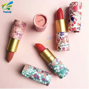 Unique paper push-up tube concepts for aromatherapy Eco-friendly paper tube packaging for solid perfumes Paper Push-up Lip balm