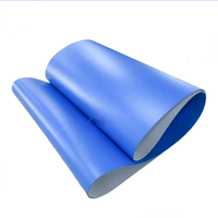 Cinta transportadora de PU de goma circular resistente al calor personalizada, cinta transportadora de PU de grado alimenticio azul de 1,5 MM Pu en la industria de procesamiento de alimentos