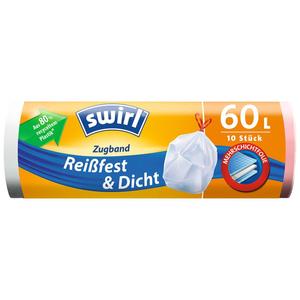 ถุงขยะแบบมีเชือกรูด 60 ลิตร ทนทานต่อการฉีกขาด แพ็ค 10 ใบ - Product Image 1