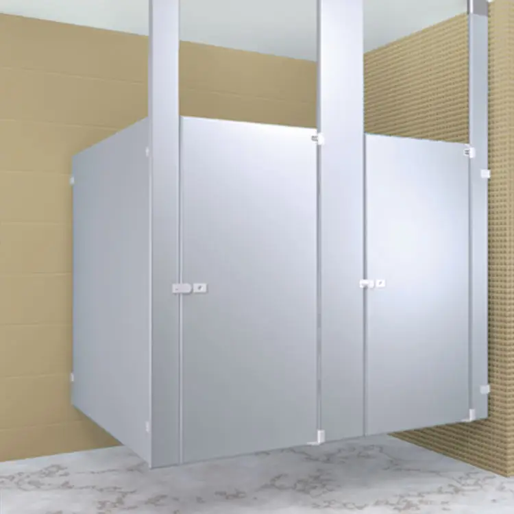 Modular Komersial Toilet Kamar Mandi Partisi Mandi HPL Panel Papan Pancuran Ruang Toilet Kamar Tidur Langit-langit Tergantung Partisi Kamar Mandi