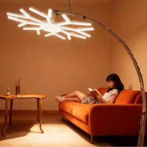 Lumière LED Déformable E27 Pliable avec Télécommande, Protection des Yeux, pour Chambre, Salon, Salle à Manger et Bureau, Design Flocon de Neige - Product Image 2