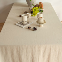 Nappe carrée en polyester froissé, fabriquée à la main en Europe, pour la salle à manger, housse de table domestique, personnalisable, approvisionnement transfrontalier