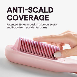 <span class=keywords><strong>Brosse</strong></span> Lissante <span class=keywords><strong>Chauffante</strong></span> Mini Vapeur 2-en-1 à Ions Négatifs, Conception OEM, Sans Dommage <span class=keywords><strong>pour</strong></span> <span class=keywords><strong>Cheveux</strong></span> <span class=keywords><strong>Crépus</strong></span> - Product Image 4