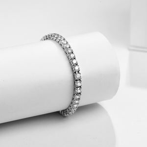 Funze टेनिस ब्रैसलेट सीडी डायमंड बनाम डीएफ रंग 9k सफेद सोने की प्रयोगशाला हीरा गहने चेन ब्रेसलेट - Product Image 2