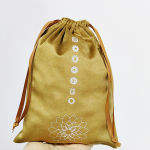 Bolsa de Terciopelo Personalizada de Lujo con Cordón para Exhibición de Joyería, Bolsa de Joyería de Gamuza Sintética con Logotipo y Cintas - Product Image 3