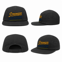 Gorra de 5 Paneles de Perfil Bajo con Visera Plana y Logotipo Bordado Personalizado para Minoristas de Ropa Deportiva
