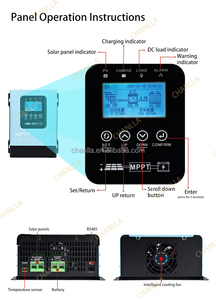 Nhà Máy Giá tự động năng lượng mặt trời CHARGE <span class=keywords><strong>CONTROLLER</strong></span> 120A MPPT LCD hiển thị 12V-96V pin 230V PV đầu vào - Product Image 4