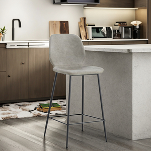 Tabouret <span class=keywords><strong>de</strong></span> bar <span class=keywords><strong>de</strong></span> style nordique avec dossier, <span class=keywords><strong>chaise</strong></span> haute <span class=keywords><strong>de</strong></span> salle à manger simple et tendance pour le petit-déjeuner en <span class=keywords><strong>famille</strong></span>, plusieurs couleurs au choix - Product Image 2
