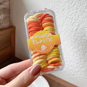 เหมาะสำหรับทรงผมประจำวันของเด็กผู้หญิงและสีที่เข้ากัน ยางรัดผมแบบนุ่มยืดหยุ่นทันสมัยพร้อมกล่องเก็บของ - Product Image 6
