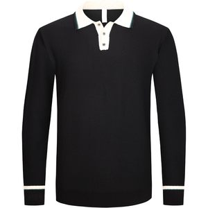 Camisa Polo de Punto Personalizada para Hombre, Manga Larga, Corte Regular, con Botones, Estilo Casual - Product Image 5