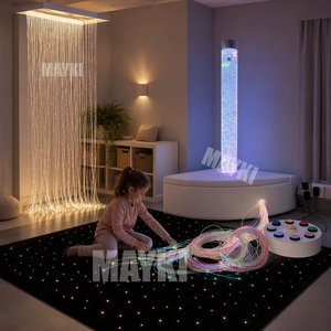 Luces Sensoriales de Fibra Óptica LED con Seguimiento Visual, Paquetes Sensoriales de Exploración Táctil, Cascadas de Pared Relajantes para Autismo - Product Image 1
