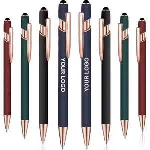 Bolígrafo Táctil de Metal con Punta de Goma en Oro Rosa, con Logotipo de Marca Personalizado Grabado con Láser, para Regalo Promocional de Oficina o Negocios - Product Image 5