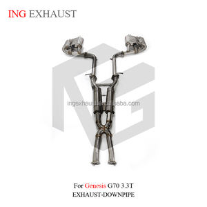 ING para Hyundai Genesis G70 3,3 T Catback sistema de escape tubo de acero inoxidable con silenciador de válvula Venta caliente piezas de rendimiento automático - Product Image 5