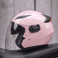 Casque de moto ouvert certifié DOT avec feux arrière LED de sécurité, double visière, casque tout-terrain, vente en gros d'usine AD