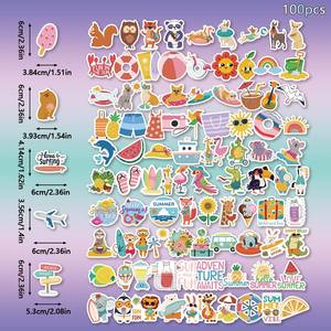 Autocollants de graffitis d'animaux d'été Mix and Match for Notebook Bagages Water Cup DIY Party Tableware & Decorative Supplies - Product Image 3