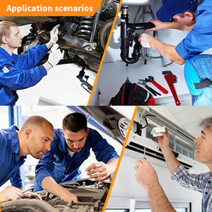 Caméra d'inspection endoscopique avec 6 LED, endoscope industriel HD 6,4 mm, écran IPS 4,5 pouces, diagnostic automobile, canalisations, maison - Product Image 5