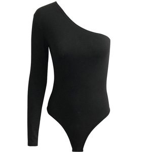 <span class=keywords><strong>Body</strong></span> personalizzato autunno europeo americano per le donne <span class=keywords><strong>monospalla</strong></span> a maniche lunghe Casual Skinny solido all'ingrosso straniero - Product Image 5