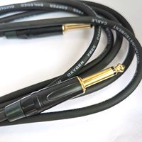 Câble de guitare stéréo 6,35 mm en cuivre sans oxygène avec gaine en PVC - Câble d'instrument professionnel plaqué or pour guitare électrique, basse et amplificateur